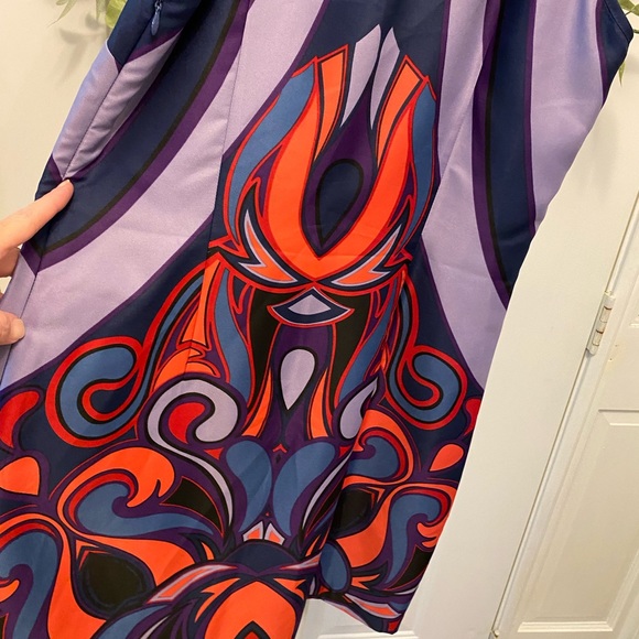 Banana Republic Abstract Retro Print Sleeveless Dress 4 S - Picture 6 of 10